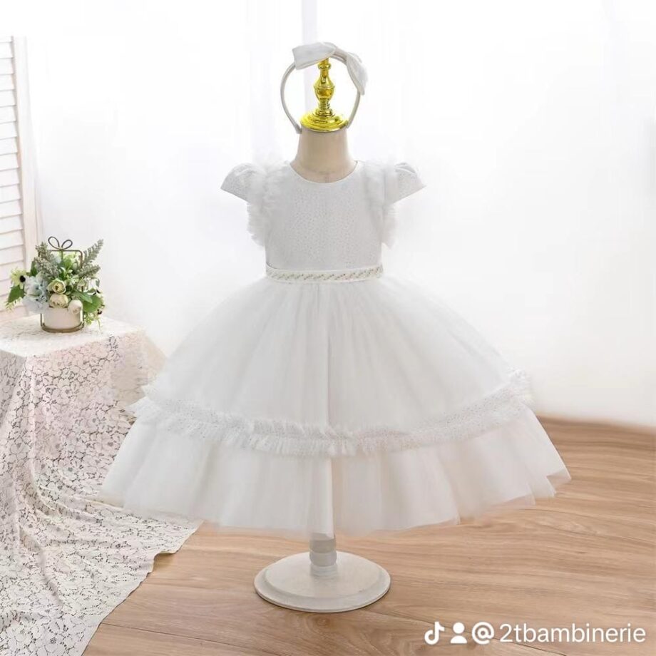 Robe blanche de 1 à 5ans