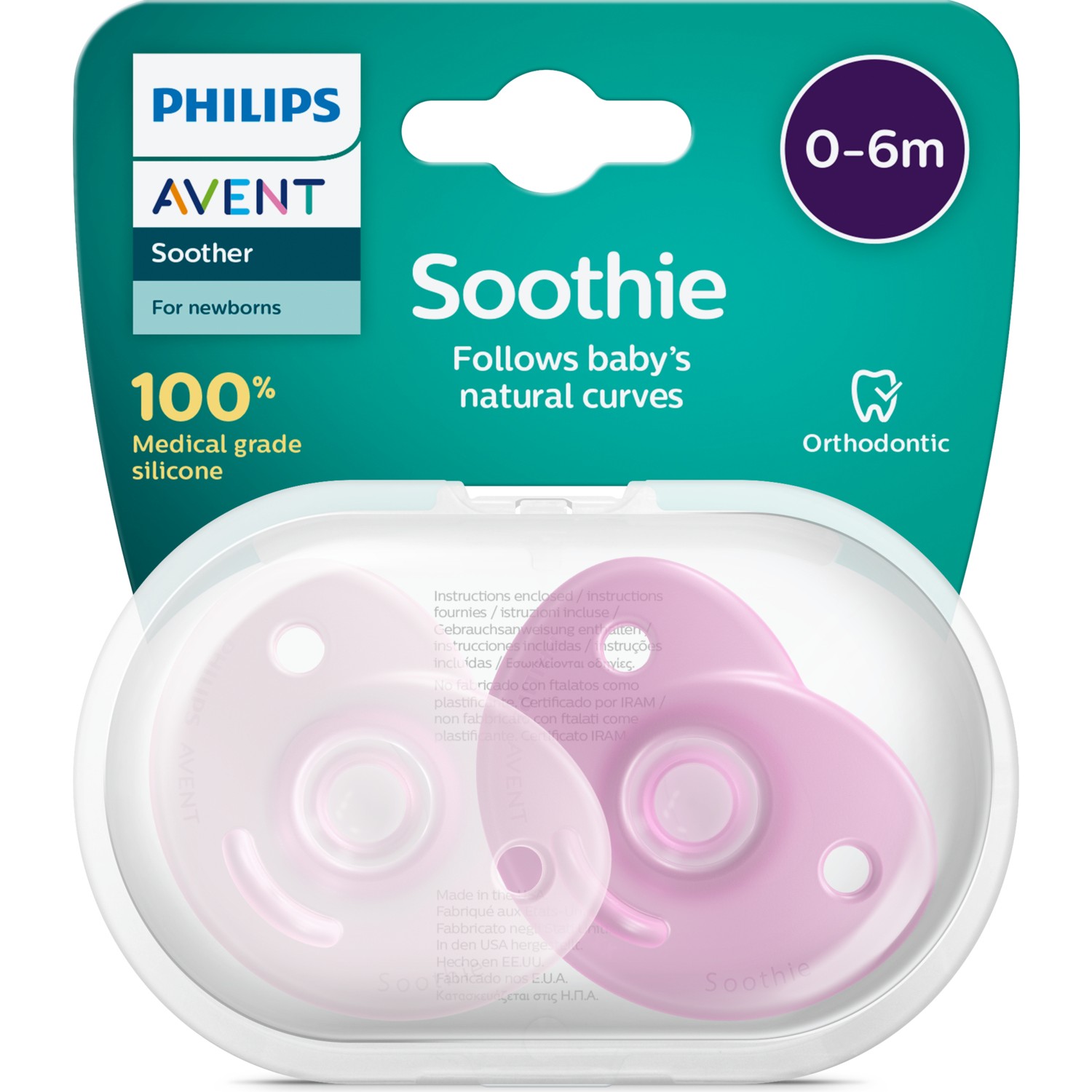 Avent tétine smoothie 0-6 rose – Bambinerie2T