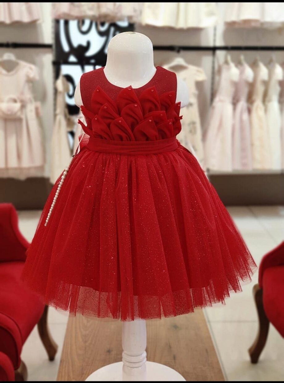 Robe de fête Rouge 1an et 2ans