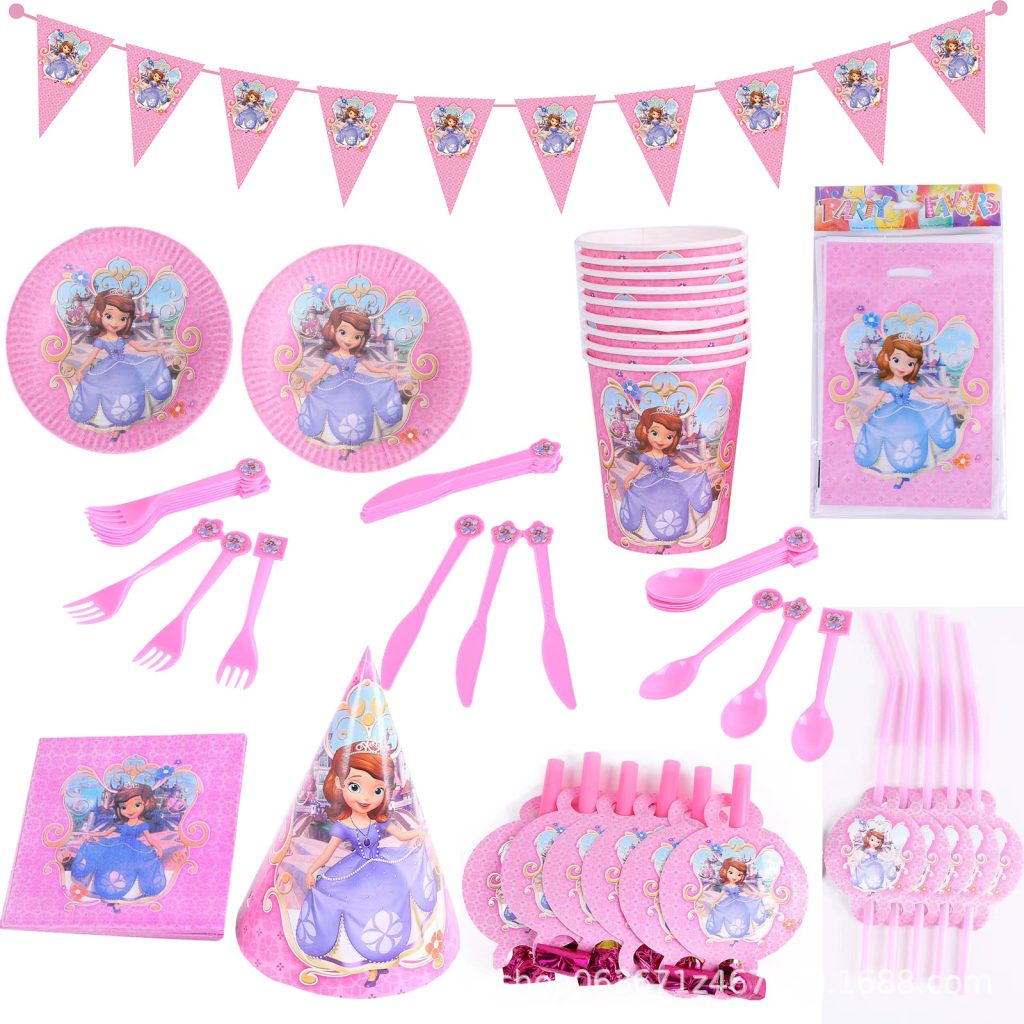 DÉCORATIONS DE JOYEUX Anniversaire Fournitures Fête Princesse Numéro