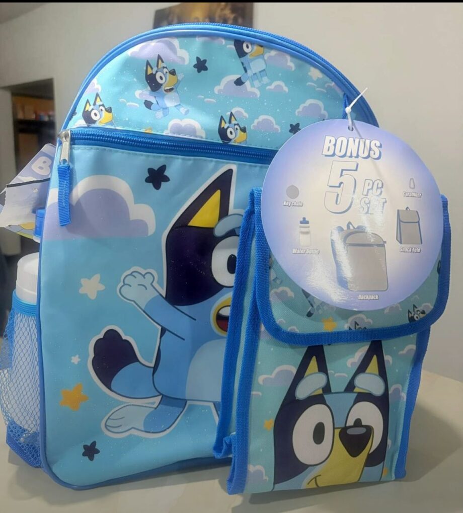 Sac Ensemble 5 pieces Bluey et Bingo