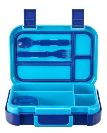 Lunch Box Americain 4 compartiments Bleu
