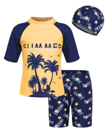 Maillot de bain 3 piece garçon Jaune
