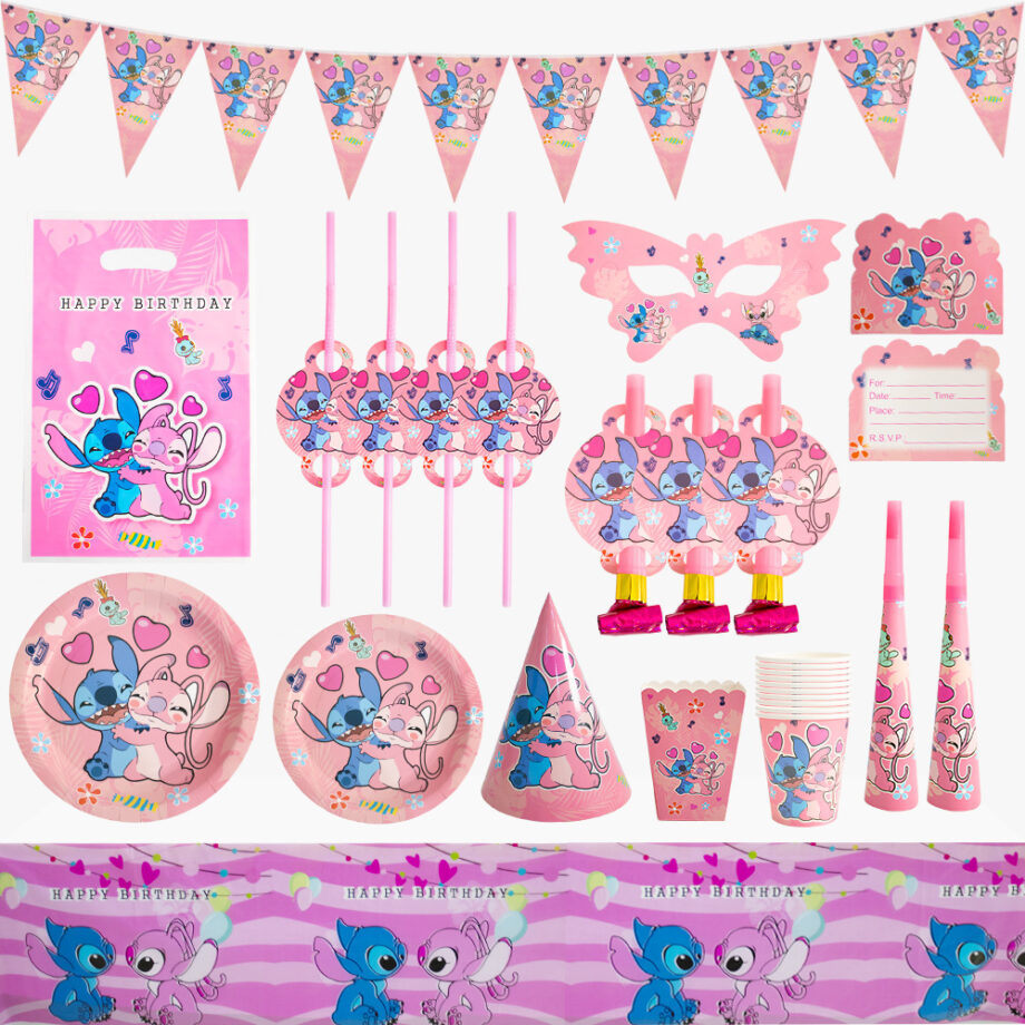 Set de décoration anniversaire Stitch and Angel