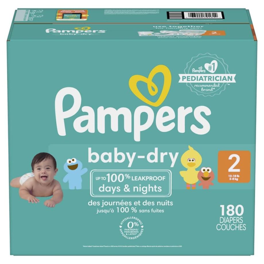 Carton Couche pampers Taille 2