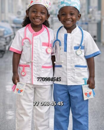 Tenue Docteur bleu blanc